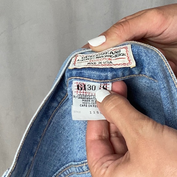 SOLD 80s GUESS DENIM HIGH WAISTED DENIM PENCIL SKIRT - Picture 5 of 8